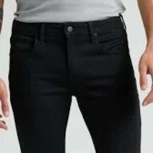 Premium Straight Fit Black Cotton Stretch Jeans by Image 40x32 NWT